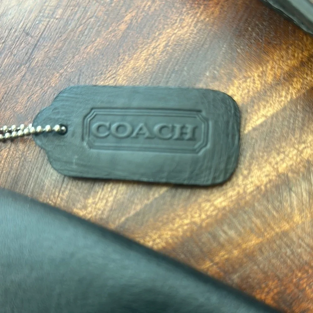 Coach Black Messenger Bag with Textured Finish